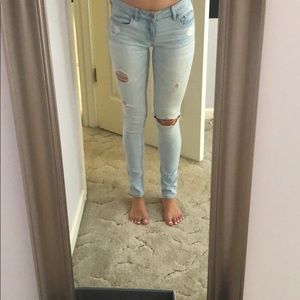 Light wash ripped jeans